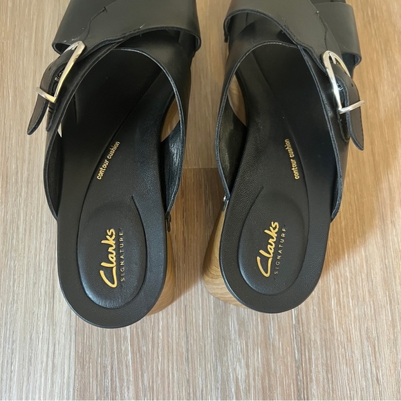 Clarks Signature Leather Heeled Sandals - Sivanne Walk size 10 women’s shoe - Picture 7 of 10